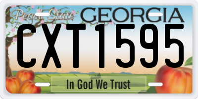 GA license plate CXT1595