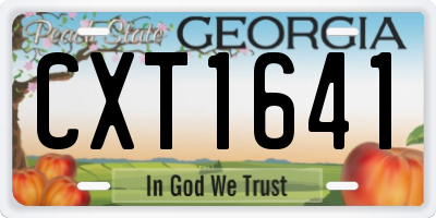 GA license plate CXT1641