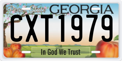 GA license plate CXT1979