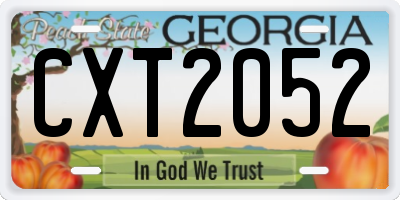 GA license plate CXT2052