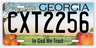 GA license plate CXT2256