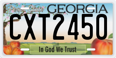 GA license plate CXT2450