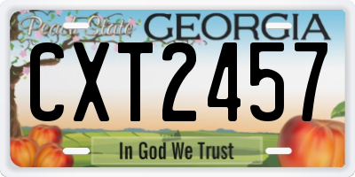 GA license plate CXT2457