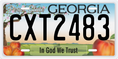 GA license plate CXT2483