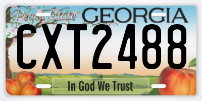 GA license plate CXT2488
