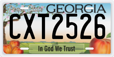 GA license plate CXT2526