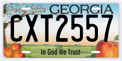 GA license plate CXT2557