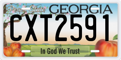 GA license plate CXT2591