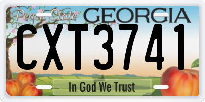 GA license plate CXT3741
