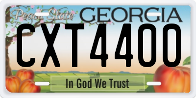 GA license plate CXT4400