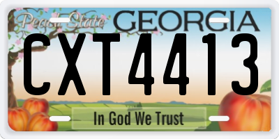 GA license plate CXT4413
