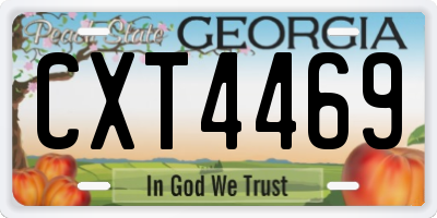 GA license plate CXT4469