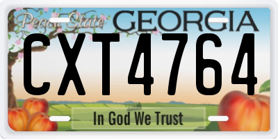 GA license plate CXT4764
