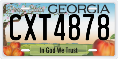 GA license plate CXT4878