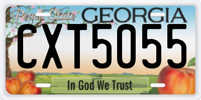 GA license plate CXT5055