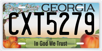 GA license plate CXT5279