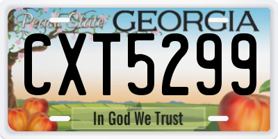 GA license plate CXT5299
