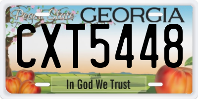 GA license plate CXT5448