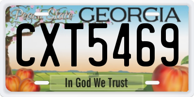 GA license plate CXT5469