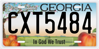 GA license plate CXT5484