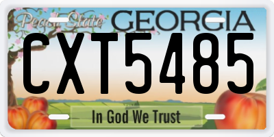 GA license plate CXT5485