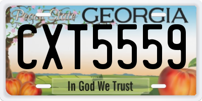 GA license plate CXT5559