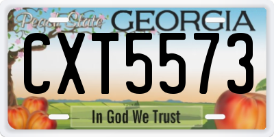 GA license plate CXT5573