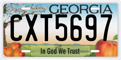 GA license plate CXT5697