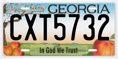 GA license plate CXT5732