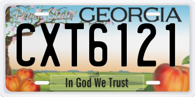 GA license plate CXT6121