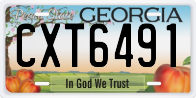 GA license plate CXT6491