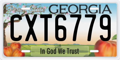GA license plate CXT6779