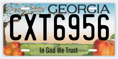 GA license plate CXT6956