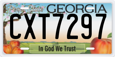 GA license plate CXT7297