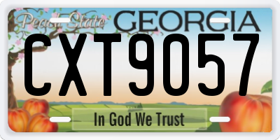 GA license plate CXT9057