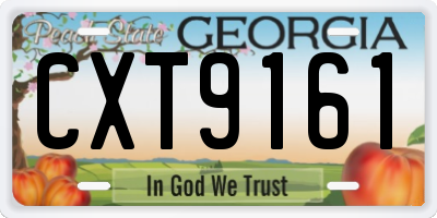 GA license plate CXT9161