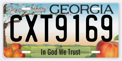 GA license plate CXT9169