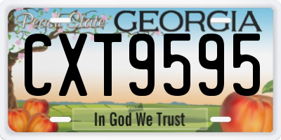 GA license plate CXT9595