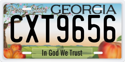 GA license plate CXT9656