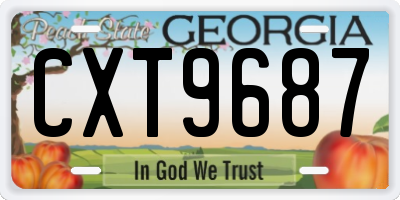 GA license plate CXT9687