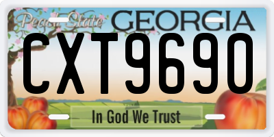 GA license plate CXT9690