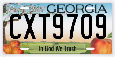 GA license plate CXT9709