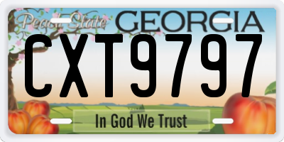 GA license plate CXT9797