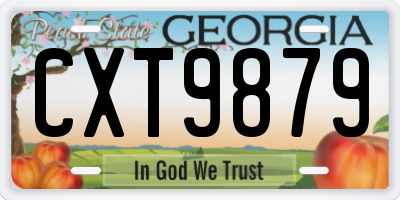 GA license plate CXT9879