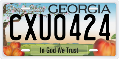GA license plate CXU0424