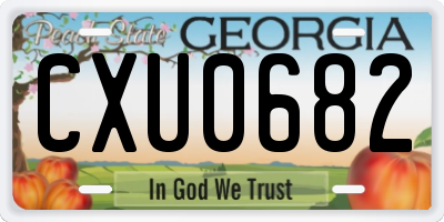 GA license plate CXU0682