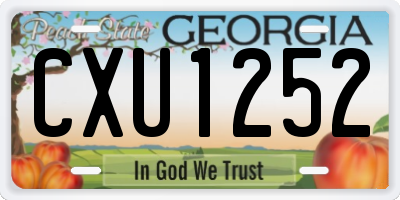 GA license plate CXU1252