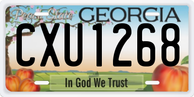 GA license plate CXU1268