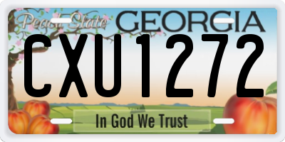 GA license plate CXU1272