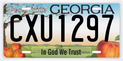 GA license plate CXU1297